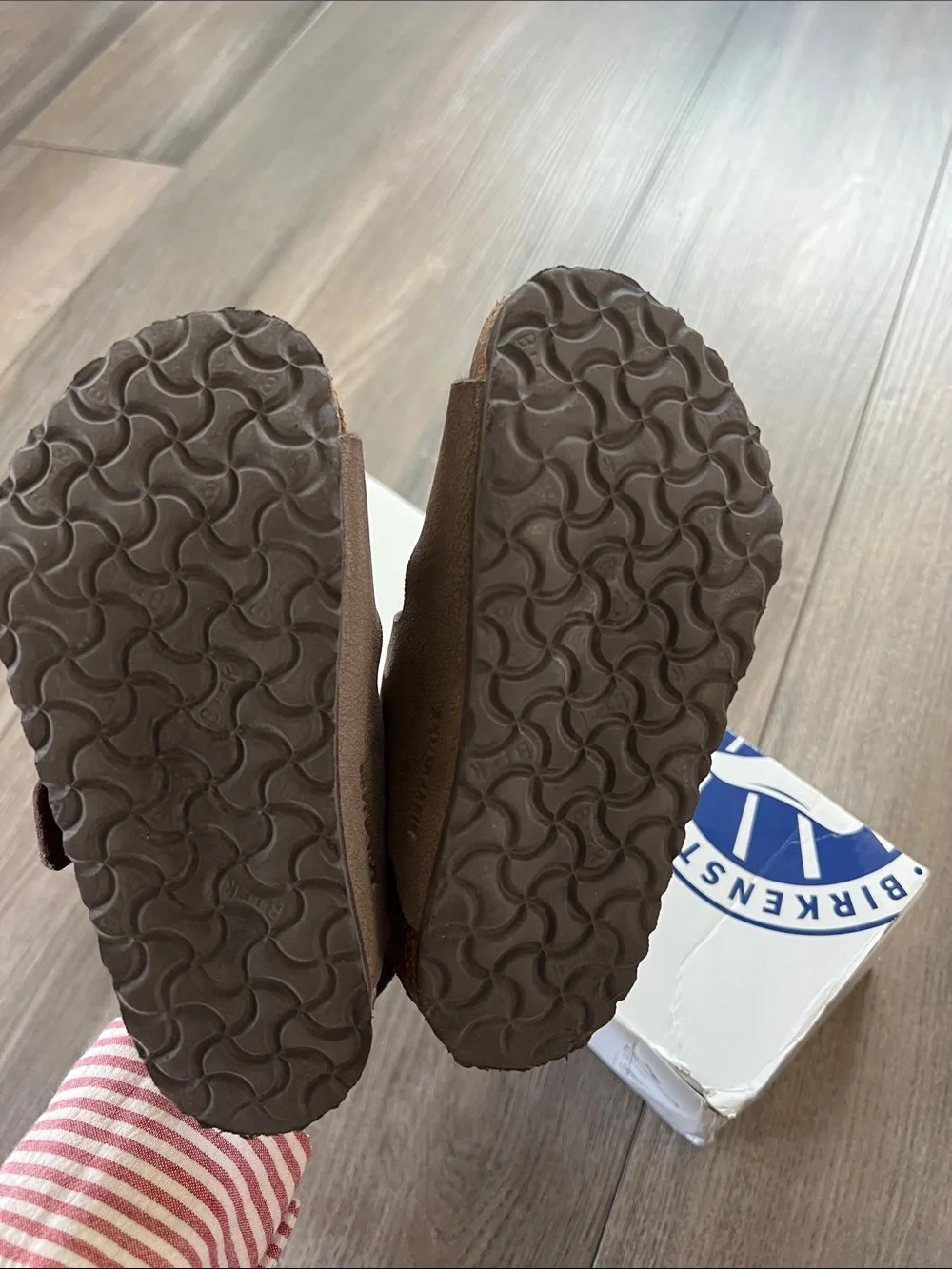 Birkenstock Kids Brown Double Strap Sandals with Buckles